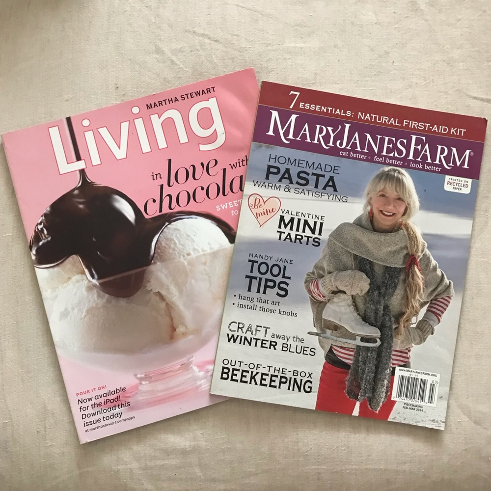 Martha Stewart Living & Mary Janes Farm Magazines